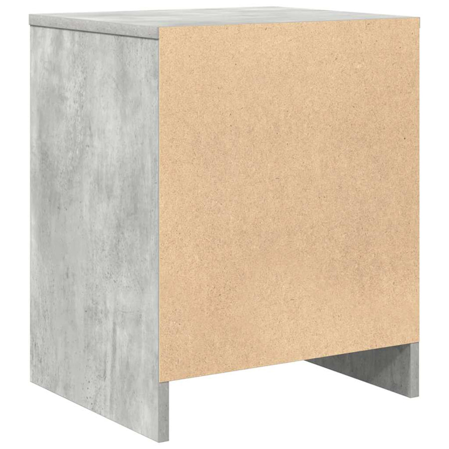 Nachtkastjes 2 st met lade 40x34x50 cm betongrijs