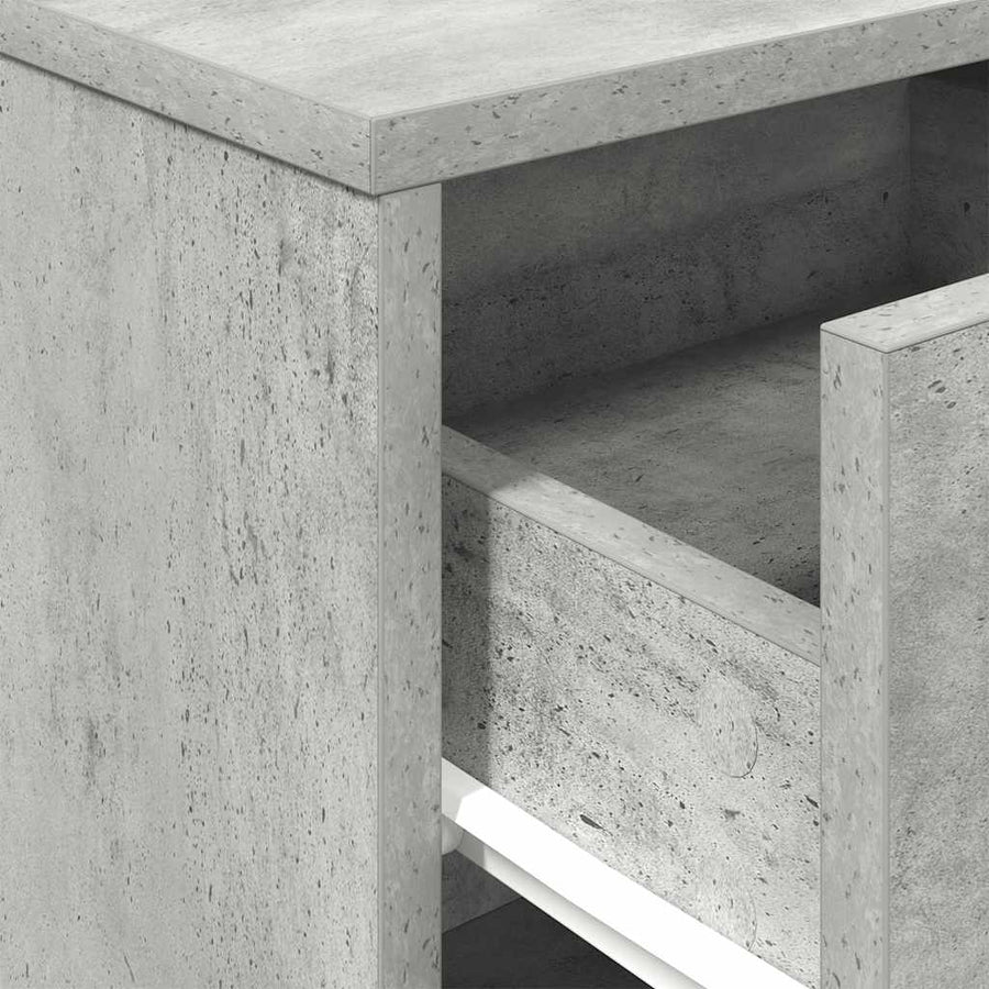 Nachtkastjes 2 st met lade 40x34x50 cm betongrijs