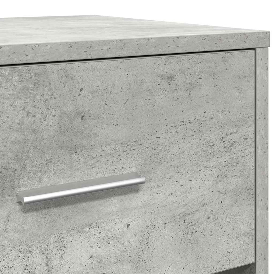 Nachtkastjes 2 st met lade 40x34x50 cm betongrijs