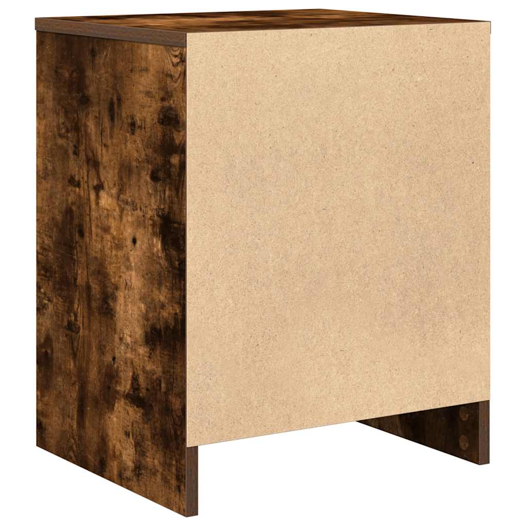 Nachtkastje met lade 40x34x50 cm gerookt eikenkleurig