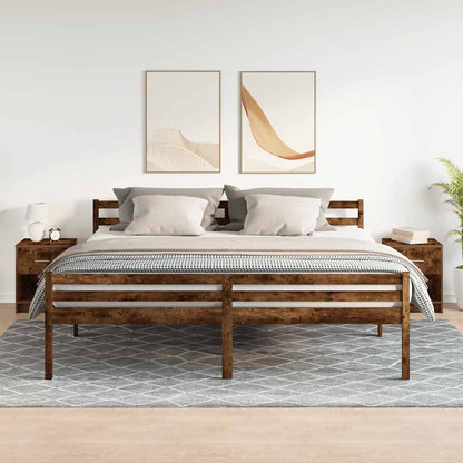 Nachtkastjes 2 st met lade 40x34x50 cm gerookt eikenkleurig