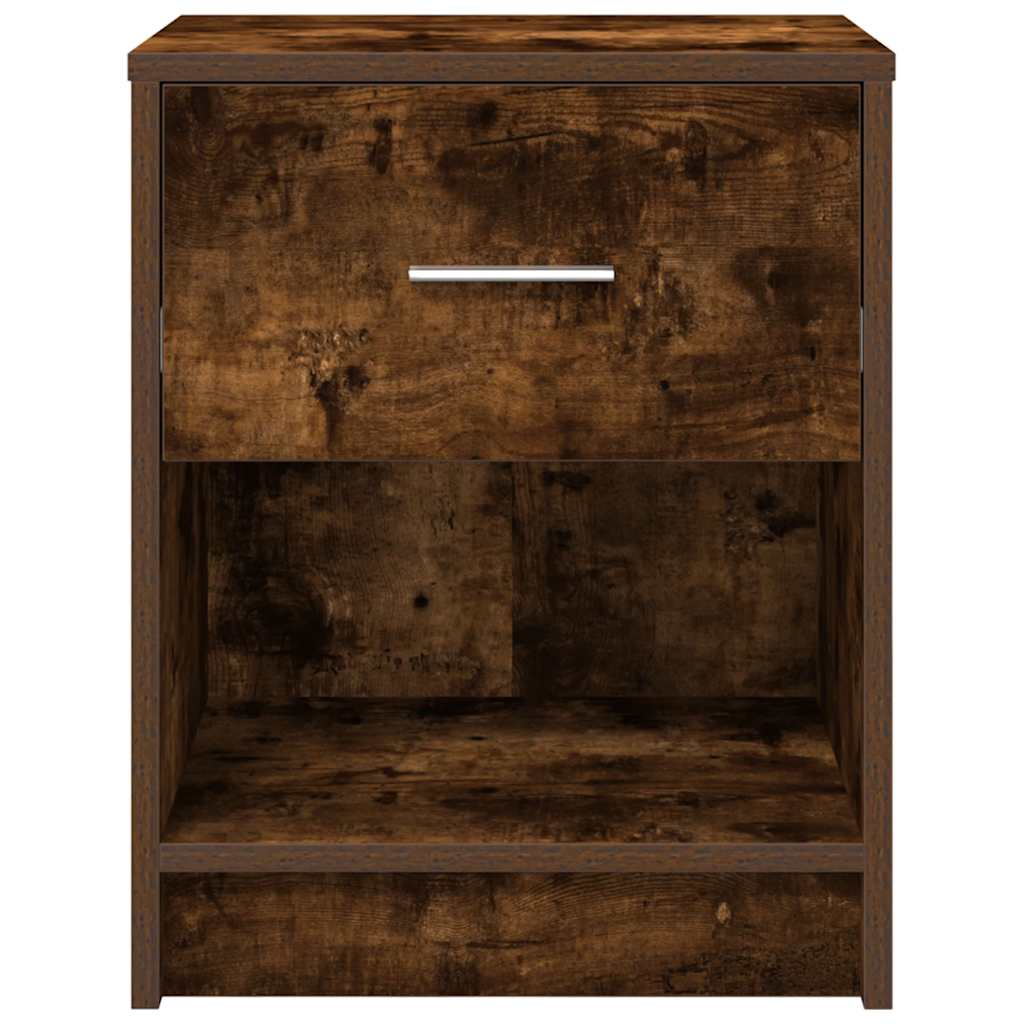 Nachtkastjes 2 st met lade 40x34x50 cm gerookt eikenkleurig