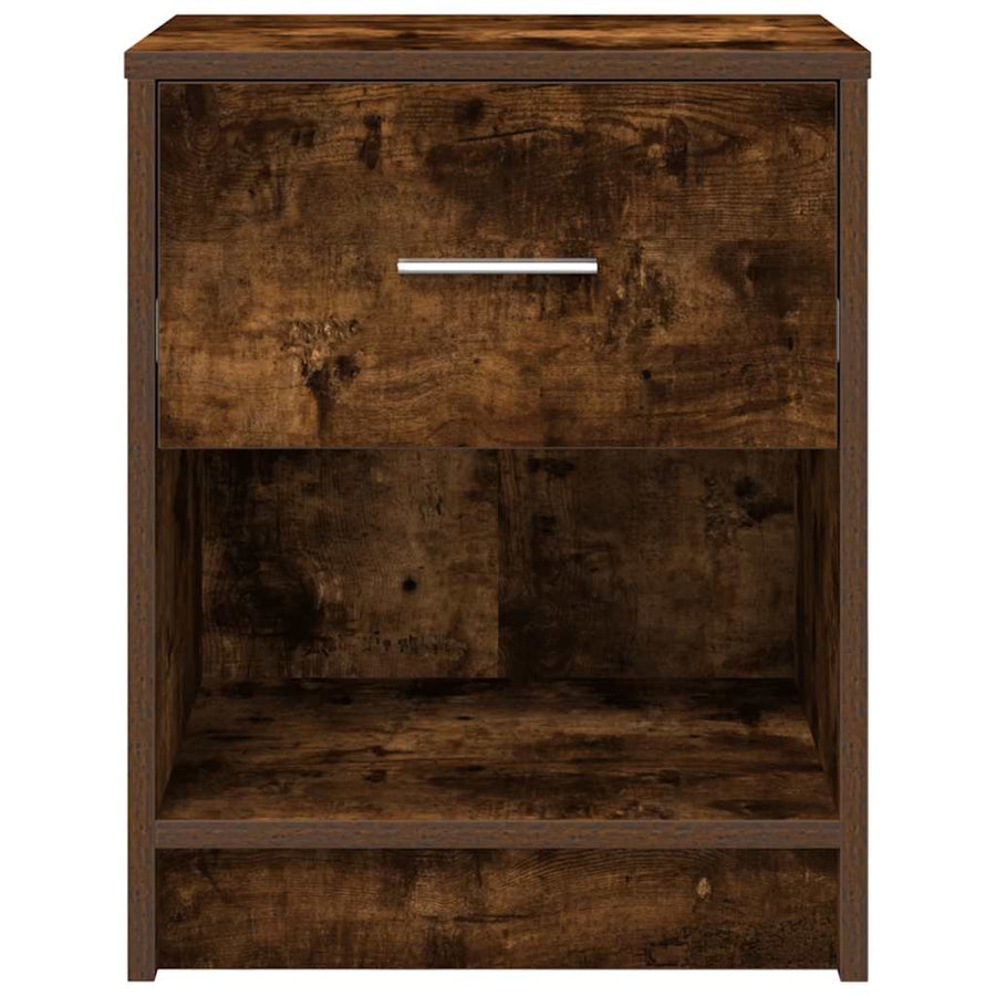 Nachtkastjes 2 st met lade 40x34x50 cm gerookt eikenkleurig