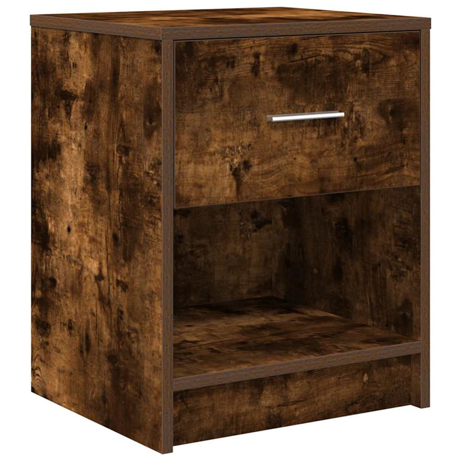 Nachtkastjes 2 st met lade 40x34x50 cm gerookt eikenkleurig