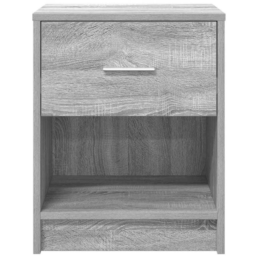 Nachtkastjes 2 st met lade 40x34x50 cm grijs sonoma eiken
