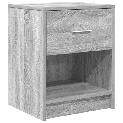 Nachtkastjes 2 st met lade 40x34x50 cm grijs sonoma eiken
