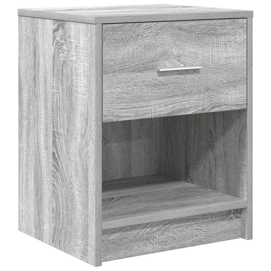Nachtkastjes 2 st met lade 40x34x50 cm grijs sonoma eiken