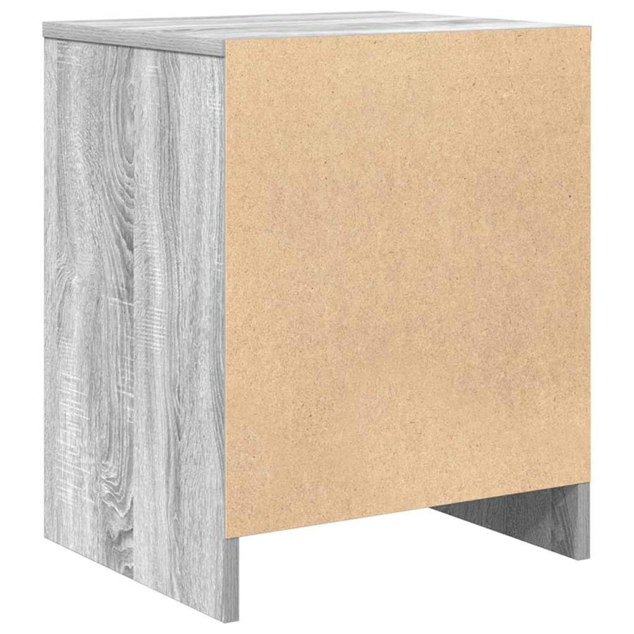 Nachtkastjes 2 st met lade 40x34x50 cm grijs sonoma eiken