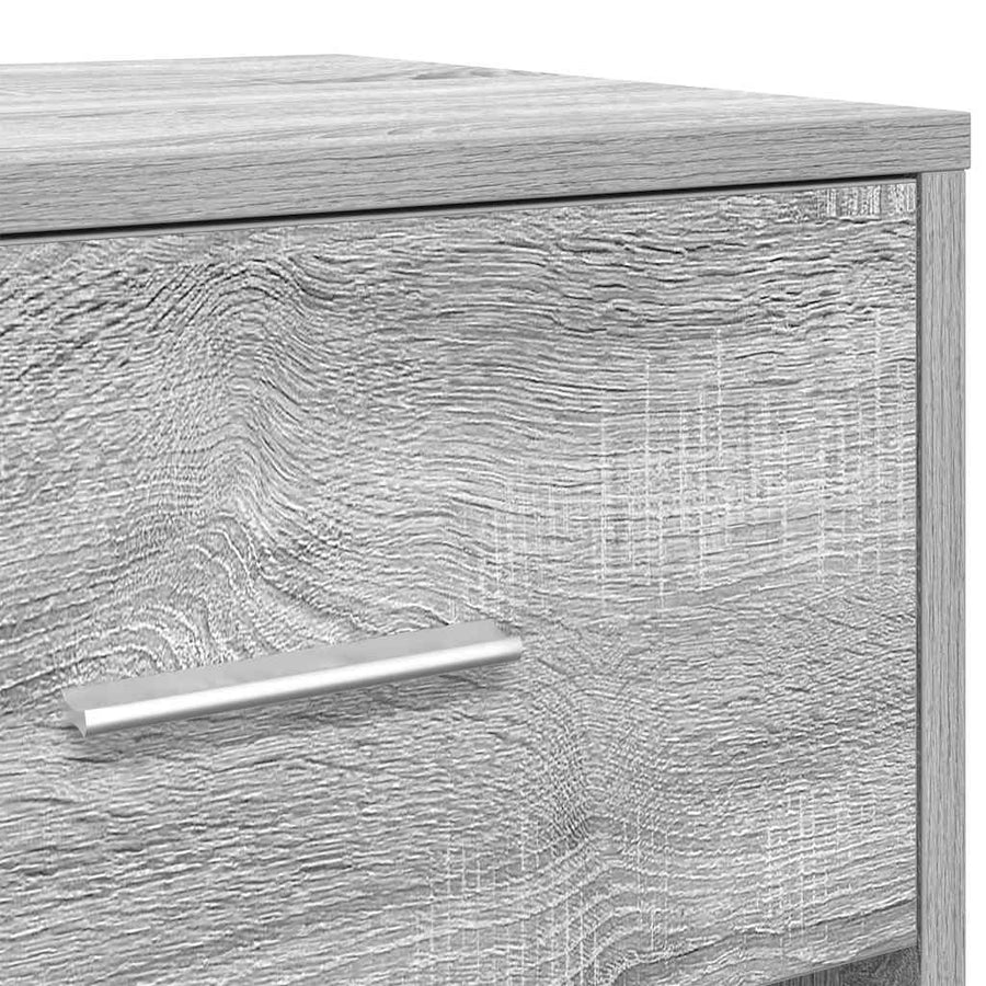 Nachtkastjes 2 st met lade 40x34x50 cm grijs sonoma eiken