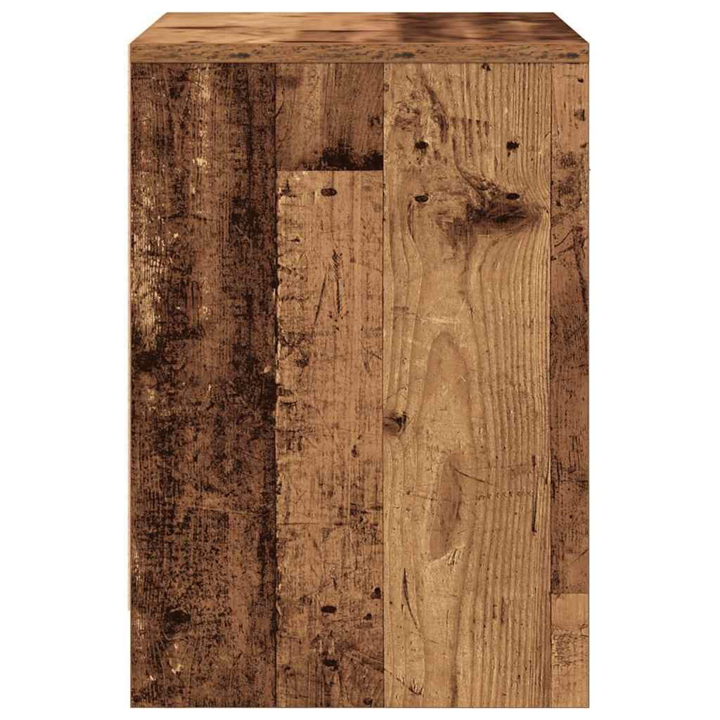 Nachtkastjes 2 st met lade 40x34x50 cm oud houtkleurig
