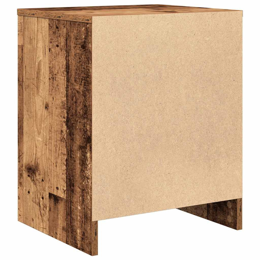 Nachtkastjes 2 st met lade 40x34x50 cm oud houtkleurig