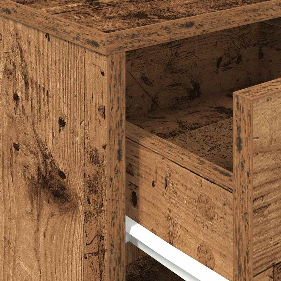 Nachtkastjes 2 st met lade 40x34x50 cm oud houtkleurig