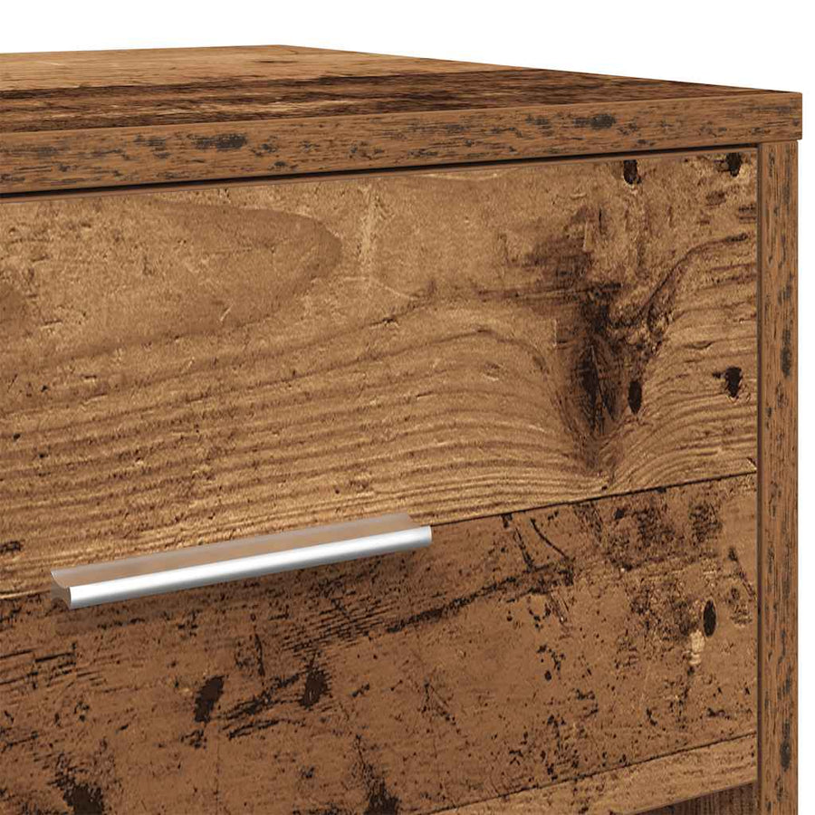 Nachtkastjes 2 st met lade 40x34x50 cm oud houtkleurig