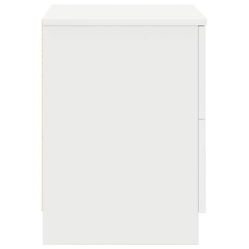 Nachtkastje met 2 lades 40x36x50 cm wit