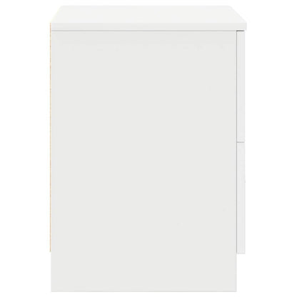 Nachtkastje met 2 lades 40x36x50 cm wit