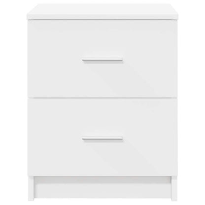 Nachtkastjes 2 st met 2 lades 40x36x50 cm wit