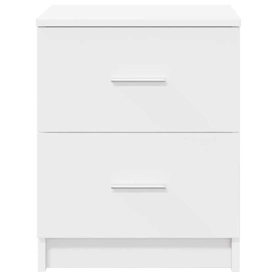 Nachtkastjes 2 st met 2 lades 40x36x50 cm wit