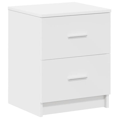 Nachtkastjes 2 st met 2 lades 40x36x50 cm wit
