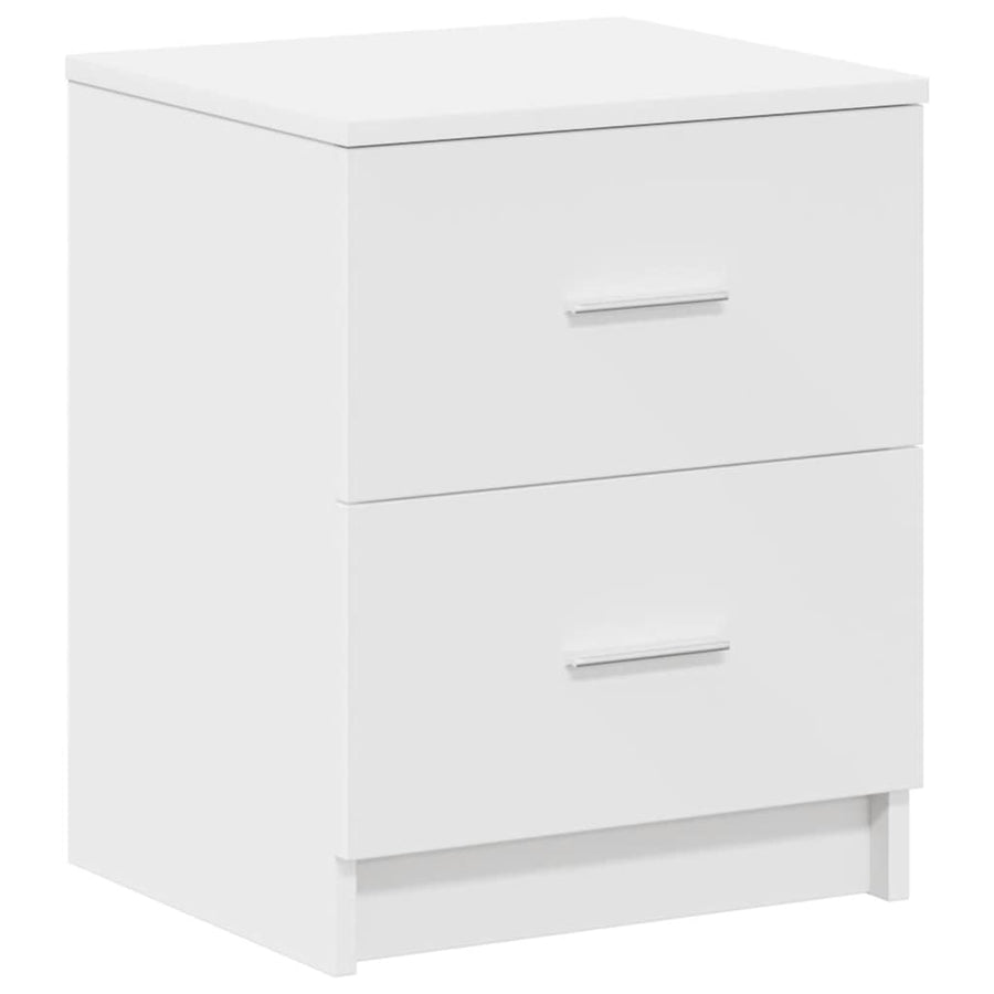 Nachtkastjes 2 st met 2 lades 40x36x50 cm wit