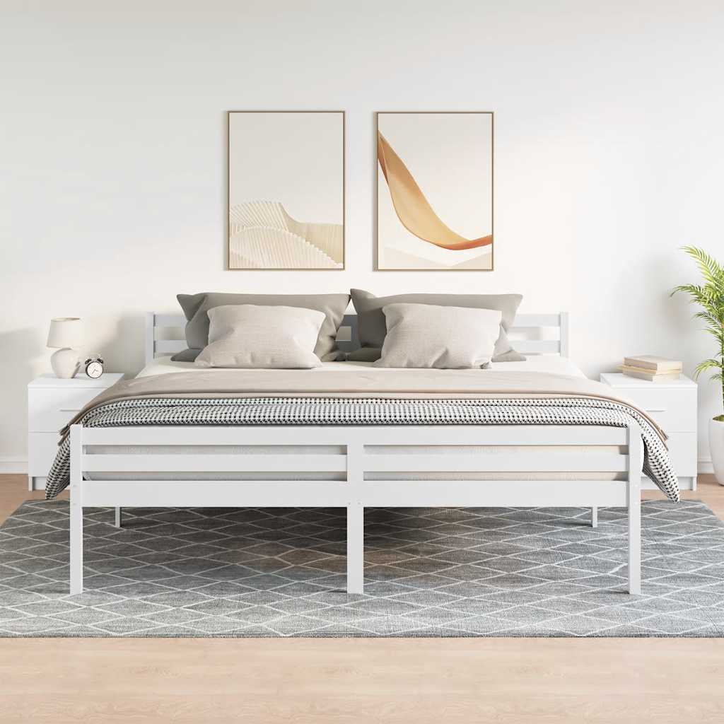 Nachtkastjes 2 st met 2 lades 40x36x50 cm wit