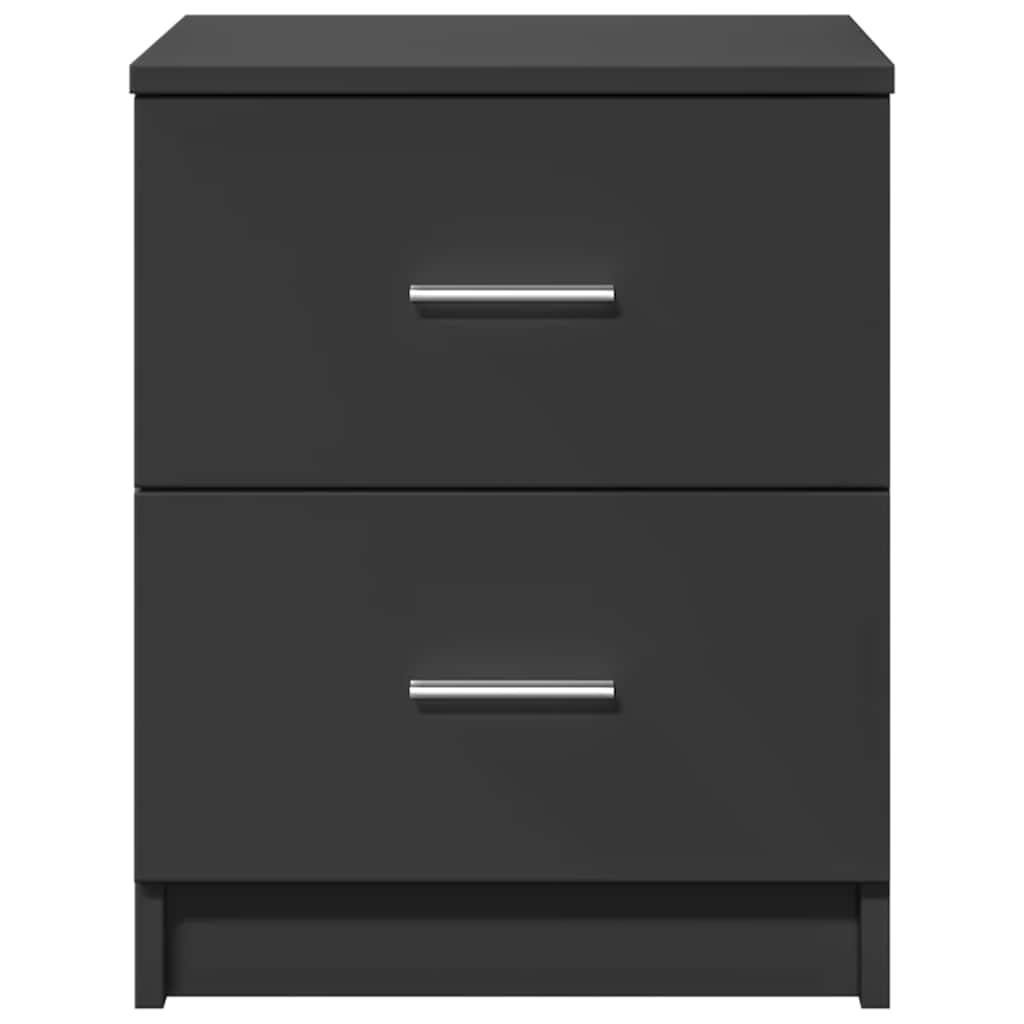 Nachtkastjes 2 st met 2 lades 40x36x50 cm zwart