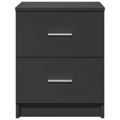Nachtkastjes 2 st met 2 lades 40x36x50 cm zwart