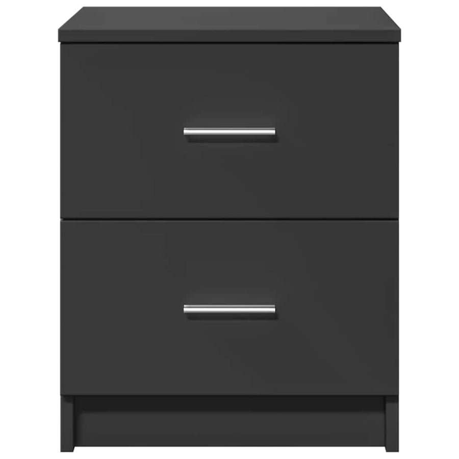 Nachtkastjes 2 st met 2 lades 40x36x50 cm zwart