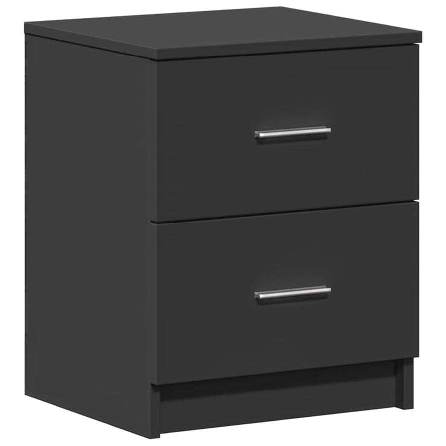 Nachtkastjes 2 st met 2 lades 40x36x50 cm zwart