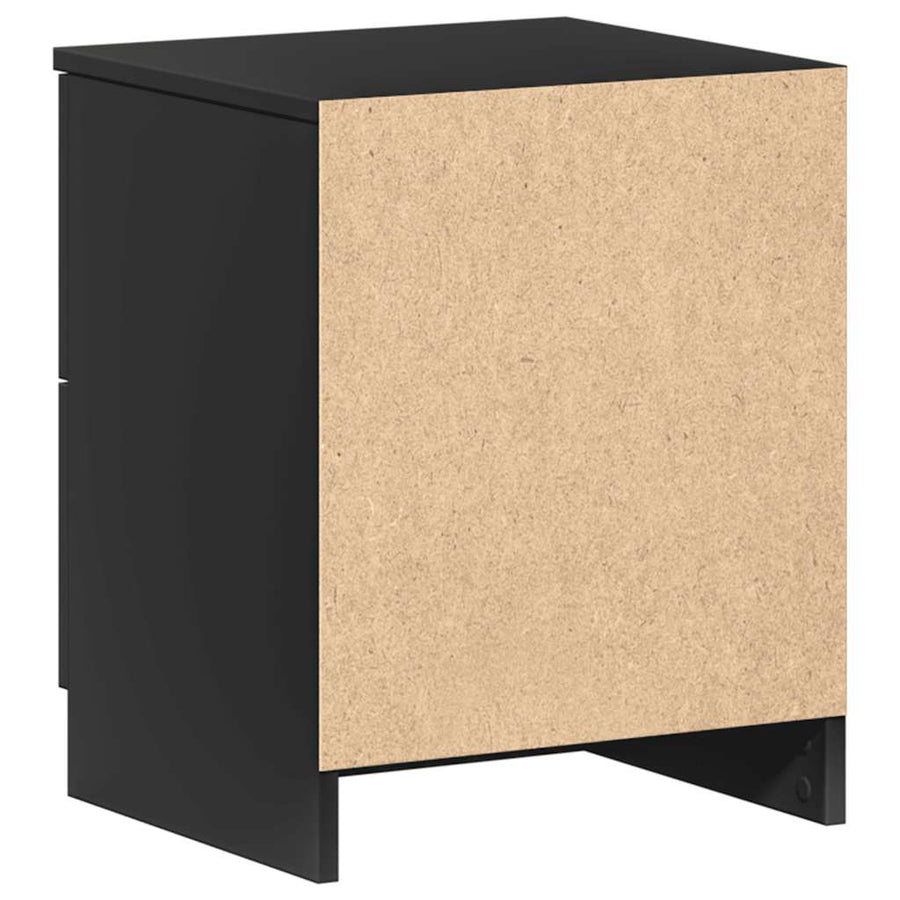 Nachtkastjes 2 st met 2 lades 40x36x50 cm zwart