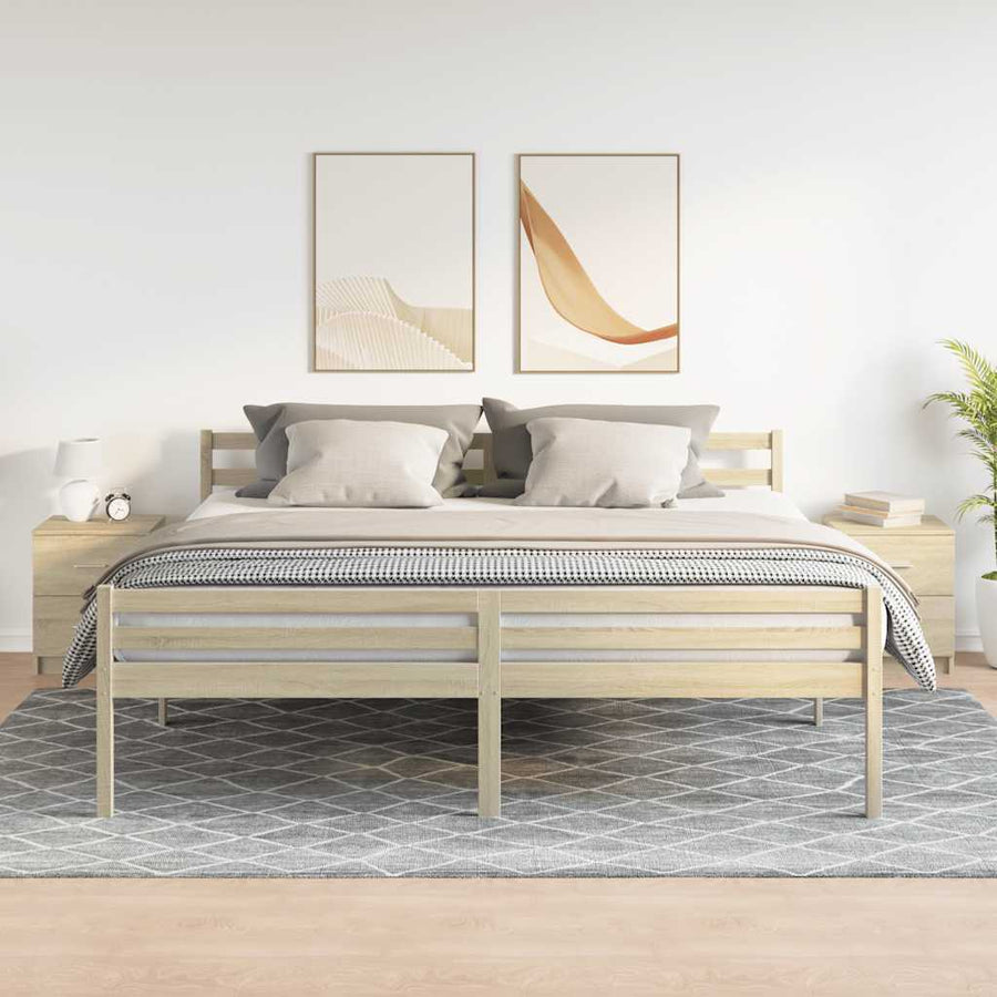 Nachtkastjes 2 st met 2 lades 40x36x50 cm sonoma eikenkleurig