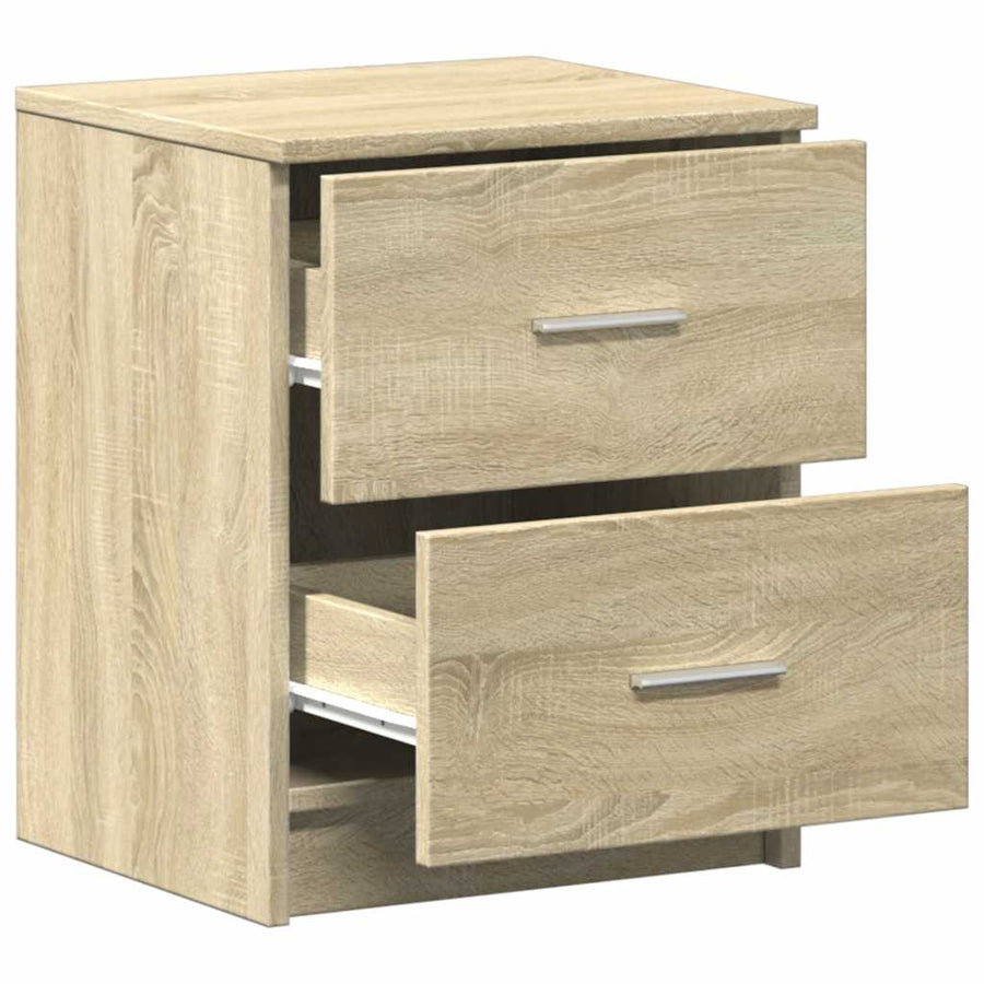 Nachtkastjes 2 st met 2 lades 40x36x50 cm sonoma eikenkleurig