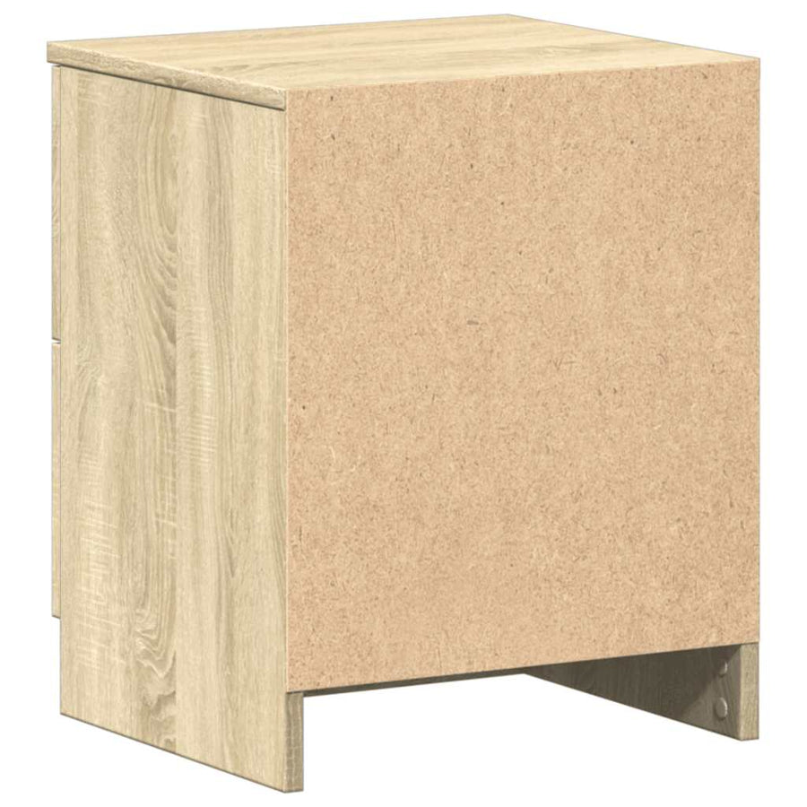 Nachtkastjes 2 st met 2 lades 40x36x50 cm sonoma eikenkleurig