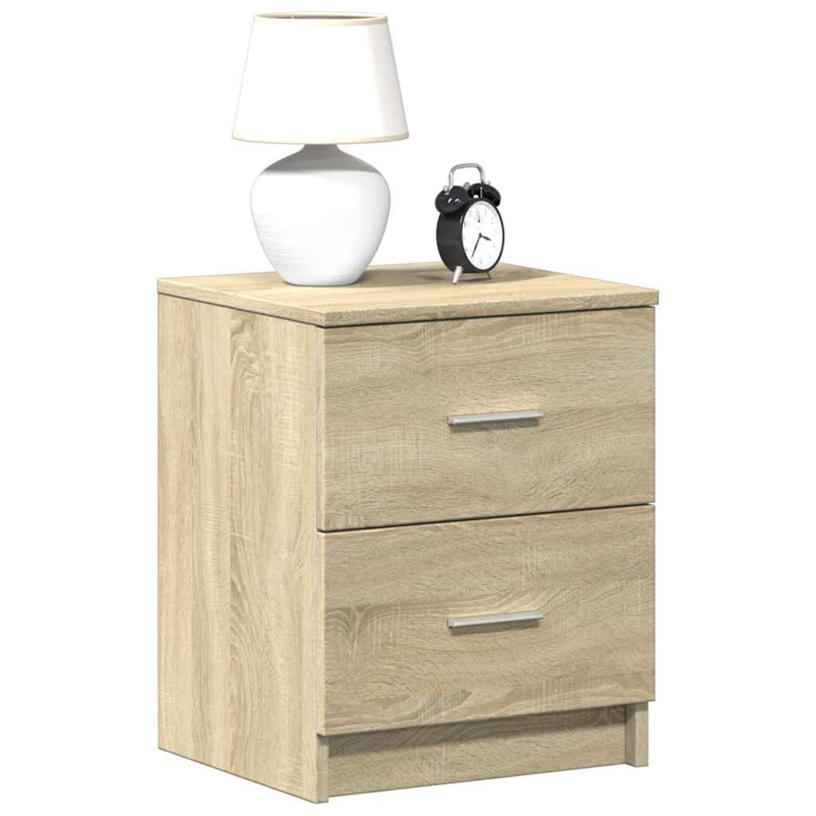 Nachtkastjes 2 st met 2 lades 40x36x50 cm sonoma eikenkleurig