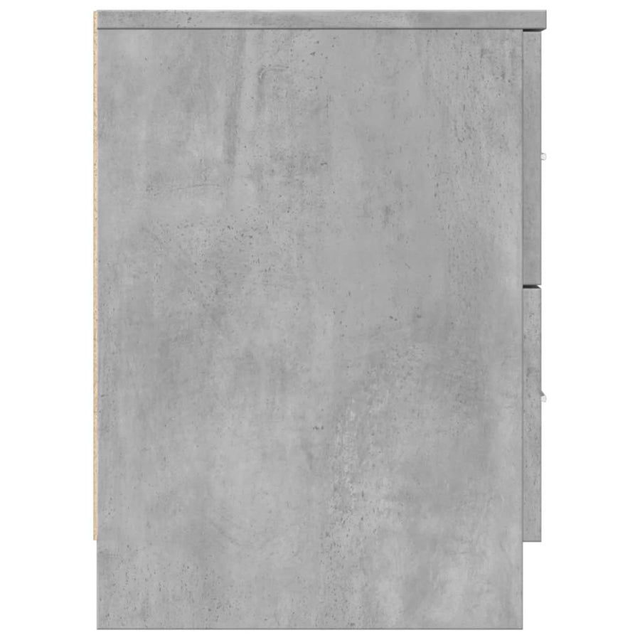 Nachtkastje met 2 lades 40x36x50 cm betongrijs