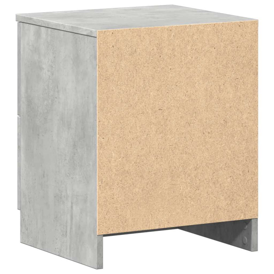 Nachtkastje met 2 lades 40x36x50 cm betongrijs