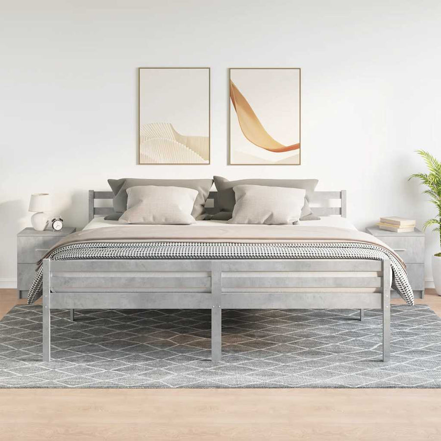 Nachtkastjes 2 st met 2 lades 40x36x50 cm betongrijs