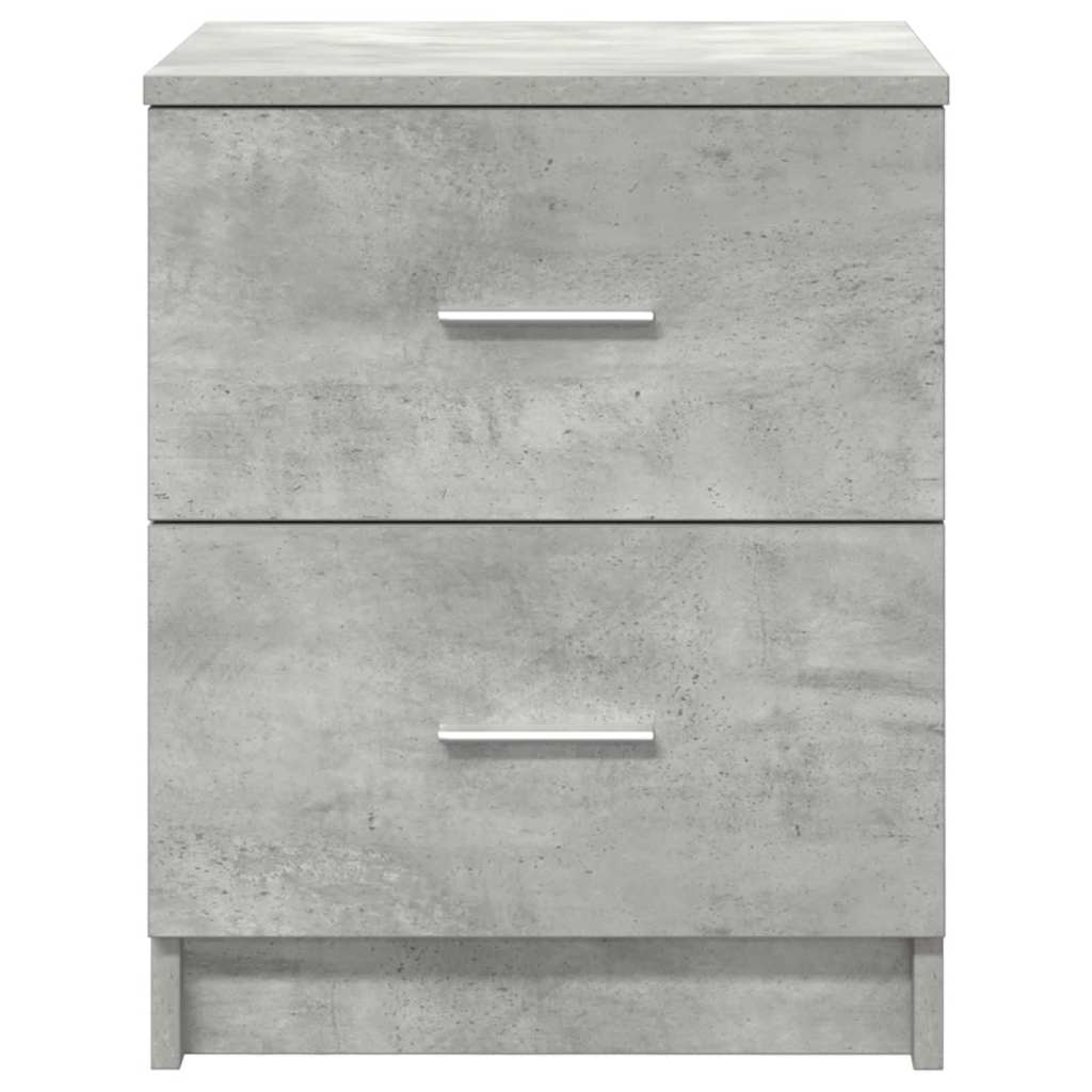 Nachtkastjes 2 st met 2 lades 40x36x50 cm betongrijs