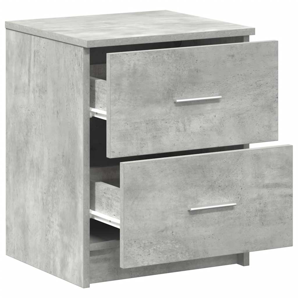 Nachtkastjes 2 st met 2 lades 40x36x50 cm betongrijs