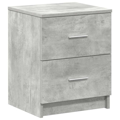 Nachtkastjes 2 st met 2 lades 40x36x50 cm betongrijs