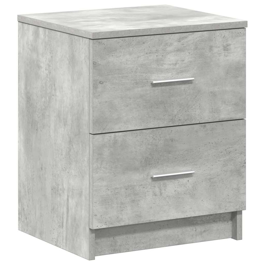 Nachtkastjes 2 st met 2 lades 40x36x50 cm betongrijs