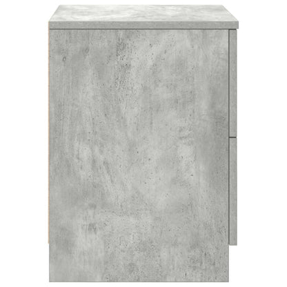 Nachtkastjes 2 st met 2 lades 40x36x50 cm betongrijs