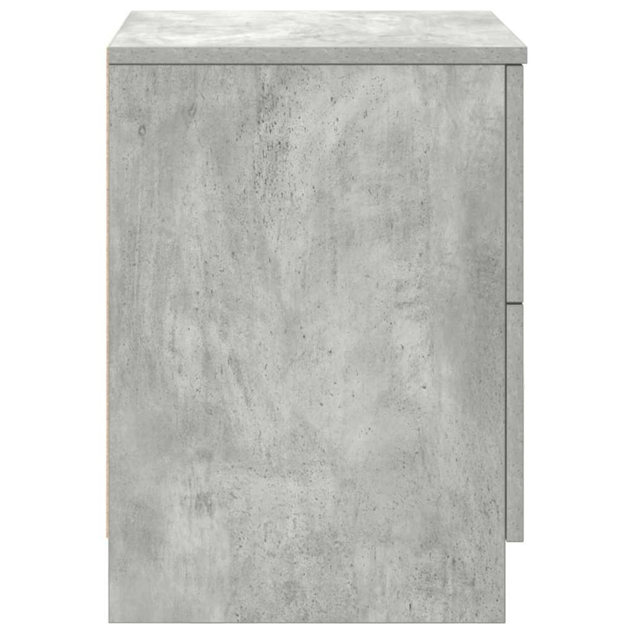 Nachtkastjes 2 st met 2 lades 40x36x50 cm betongrijs