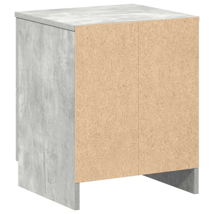 Nachtkastjes 2 st met 2 lades 40x36x50 cm betongrijs