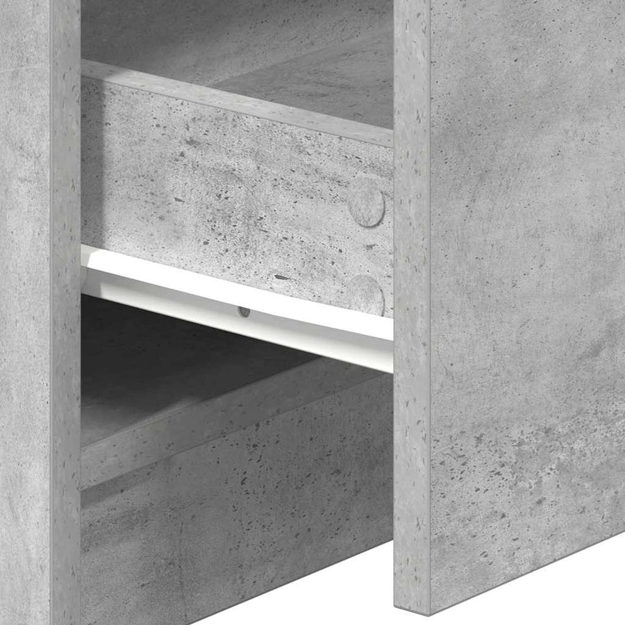 Nachtkastjes 2 st met 2 lades 40x36x50 cm betongrijs