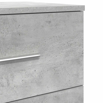 Nachtkastjes 2 st met 2 lades 40x36x50 cm betongrijs