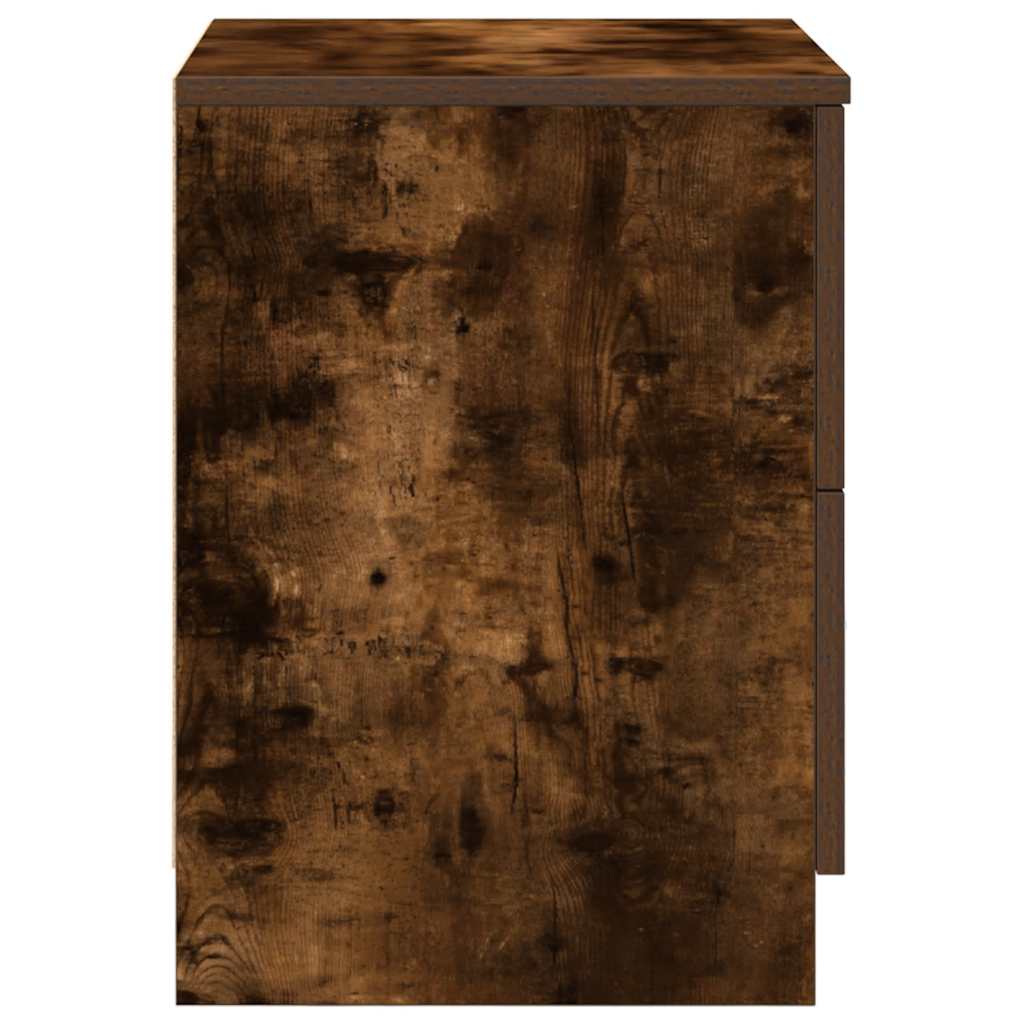 Nachtkastje met 2 lades 40x36x50 cm gerookt eikenkleurig