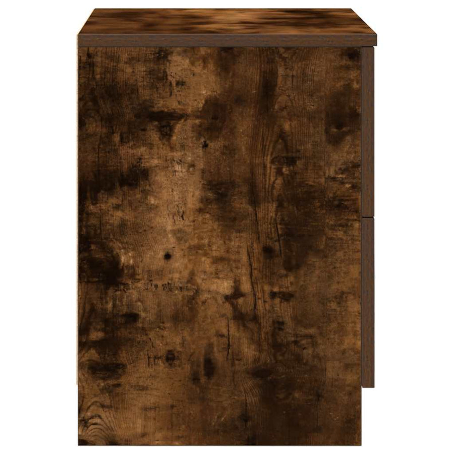 Nachtkastje met 2 lades 40x36x50 cm gerookt eikenkleurig