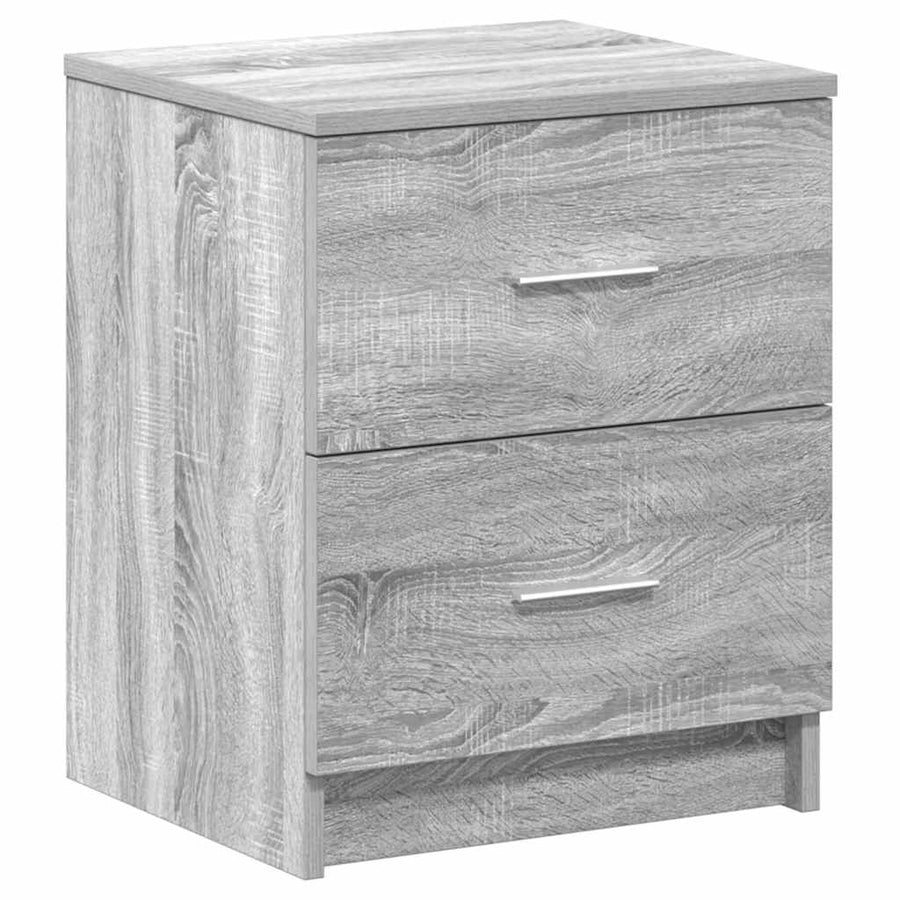 Nachtkastje met 2 lades 40x36x50 cm grijs sonoma eikenkleurig