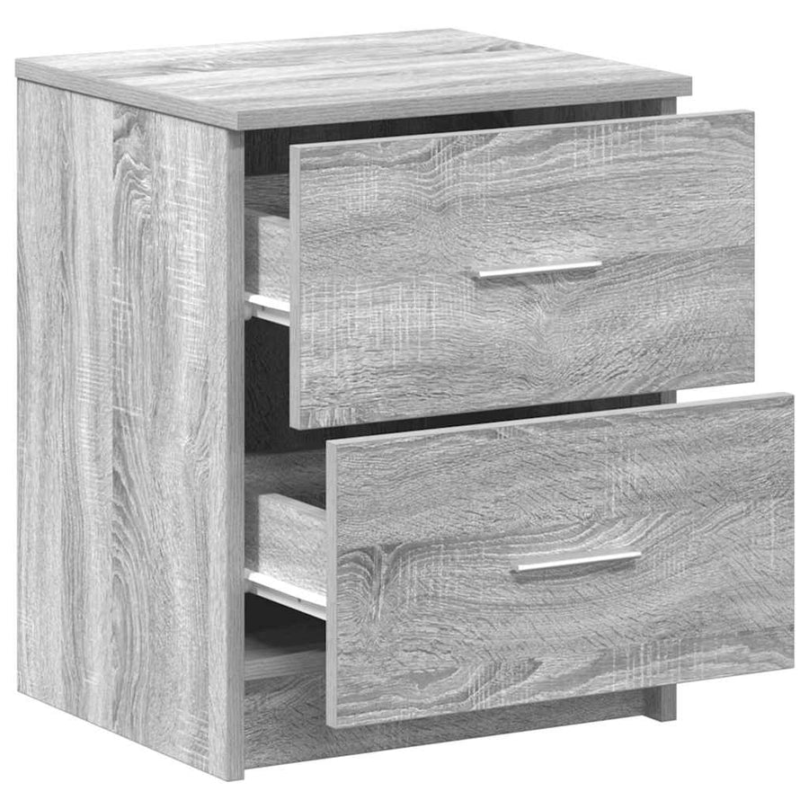 Nachtkastje met 2 lades 40x36x50 cm grijs sonoma eikenkleurig