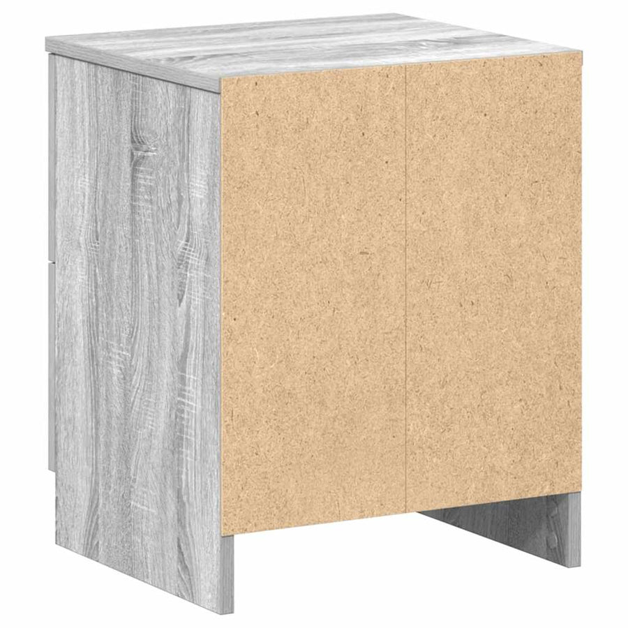 Nachtkastje met 2 lades 40x36x50 cm grijs sonoma eikenkleurig